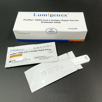Covid19 자체 테스트용 Antigen Rapid Test Kit의 개별 상자