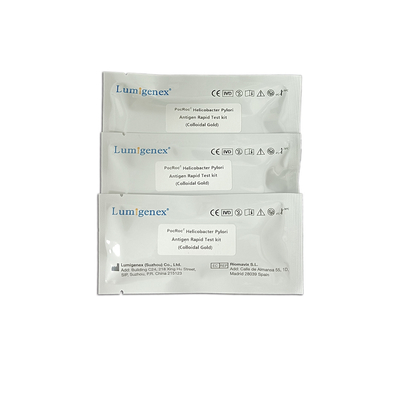 Lumigenex Helicobacter Pylori 항원 급속한 시험 장비 콜로이드 금 세륨 증명서를 주는