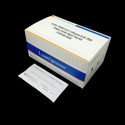 SARS-CoV-2 / 인플루엔자 A+B / RSV 항원 캄보 신속 시험은 3 하락 샘플 부피를 장비를 답니다