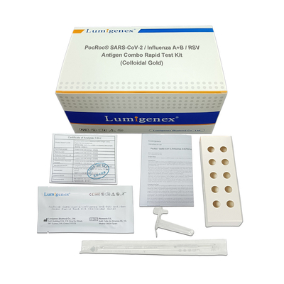 가정용을 위한 인플루엔자 A+B / RSV 항원 캄보 신속 시험 장비 Covid-19 아교질금 시험 카세트