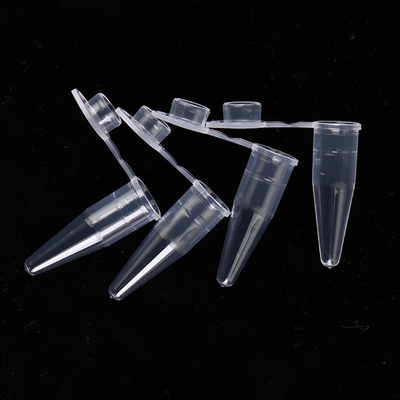 편평한 모자를 가진 투명한 PCR 소모품 0.6ml PCR 단 하나 관