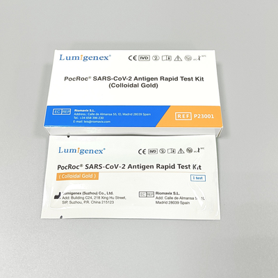 SARS-CoV-2 Antigen Rapid Test Kit의 개별 패키지 유럽 공통 목록